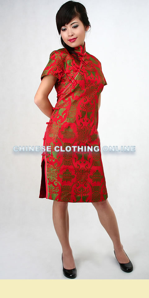 Short-sleeve Mid-length Cheongsam (CM)