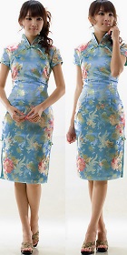 Cup-sleeve Mid-length Cheongsam (CM)