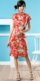 Cup-sleeve Mid-length Cheongsam (CM)