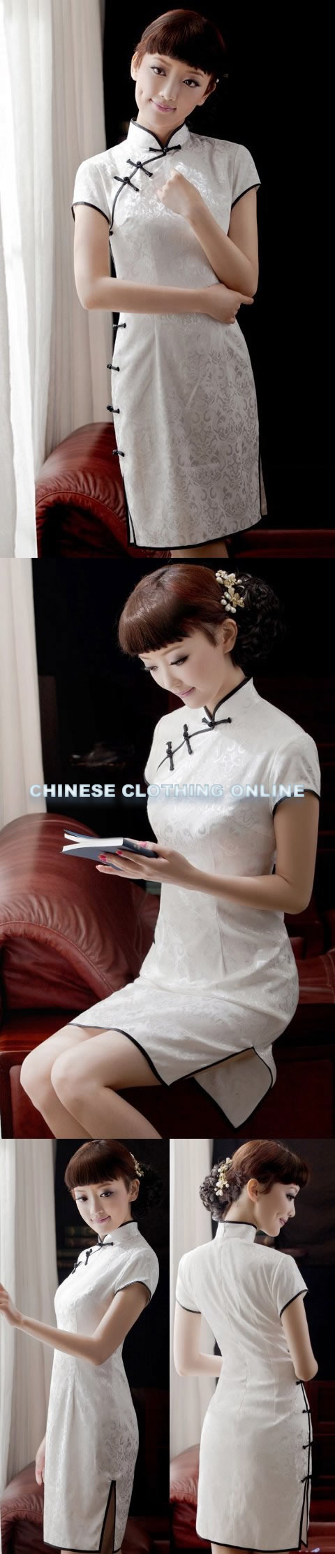 Cup-sleeve Mid-length Cheongsam (CM)