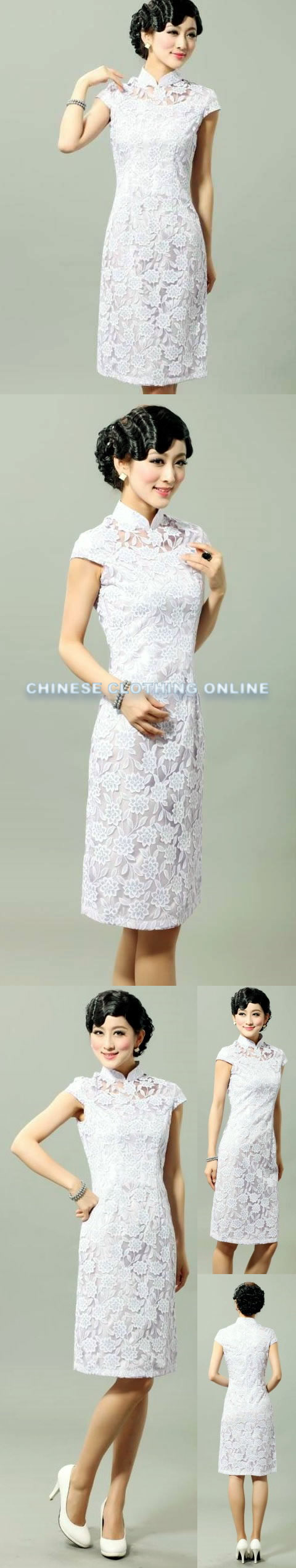 Cup-sleeve Mid-length Cheongsam (CM)