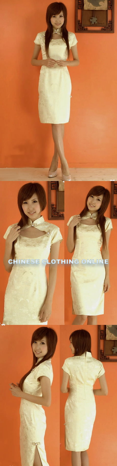 Short-sleeve Mid-length Cheongsam (CM)