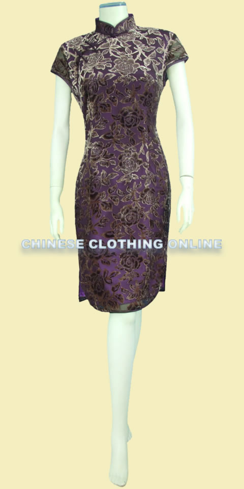 Cup-sleeve Mid-length Cheongsam (CM)