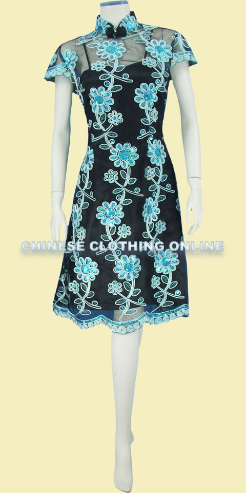 Cup-sleeve Mid-length Cheongsam (CM)