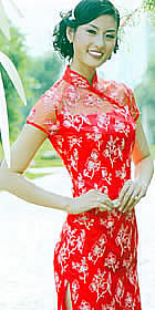 Cup-sleeve Mid-length Cheongsam (CM)