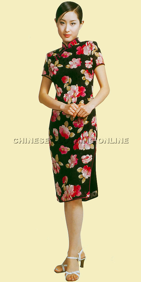 Short-sleeve Mid-length Cheongsam (CM)