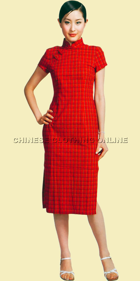 Short-sleeve Mid-length Cheongsam (CM)