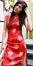 Sleeveless Mid-length Cheongsam (CM)