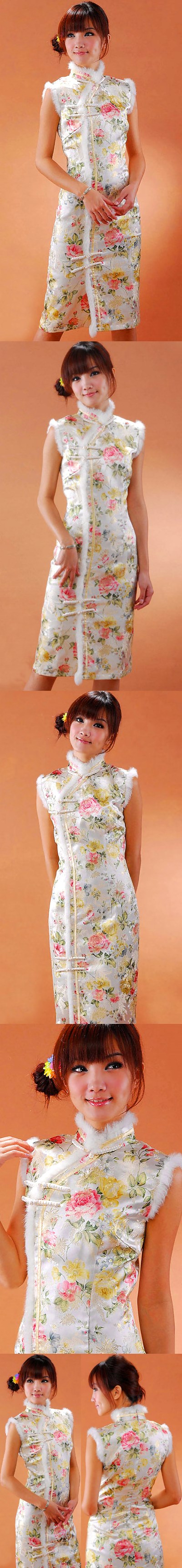 Sleeveless Mid-length Cheongsam (CM)