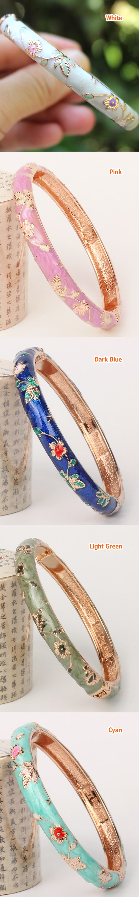 Ethnic Enamel Cloisonne Bangle/Bracelet