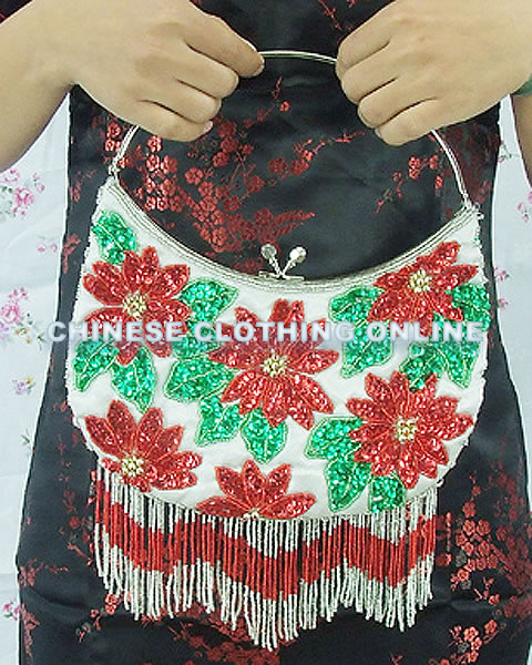 Hand Beading Embroidery Handbag with Paillettes