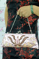 Hand Beading Embroidery Handbag with Paillettes