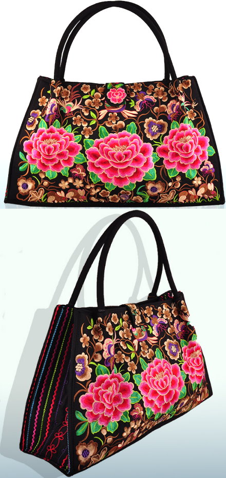 Ethnic Embroidery Large Handbag