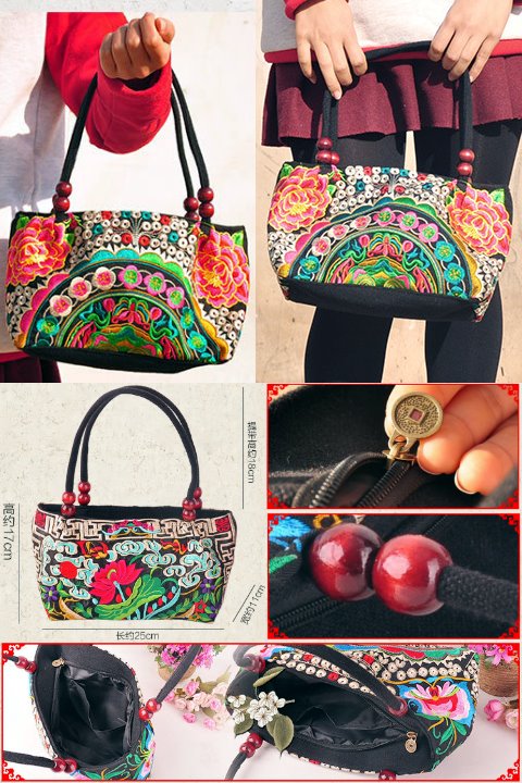 Ethnic Embroidery Handbag