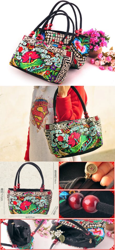 Ethnic Embroidery Handbag