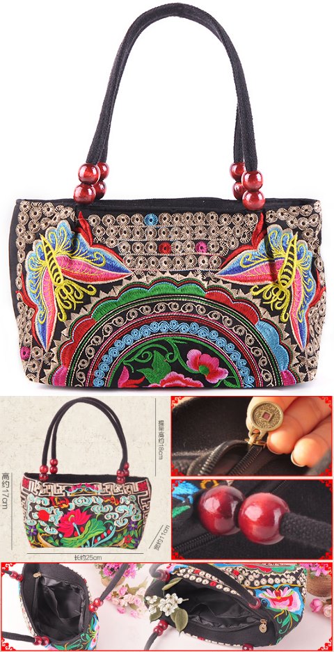 Ethnic Embroidery Handbag