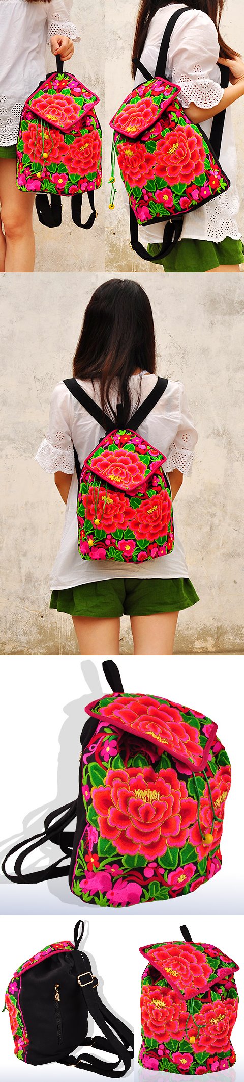 Ethnic Embroidery Backpack