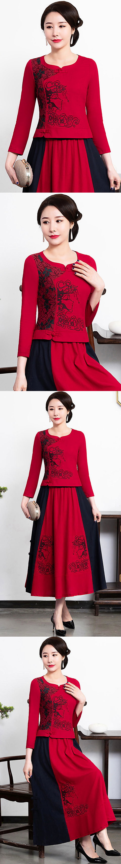 Exquisite Ethnic Cotton Linen Embroidery Blouse (RM)