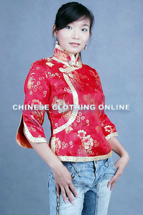 3/4-sleeve Mandarin Blouse (CM)