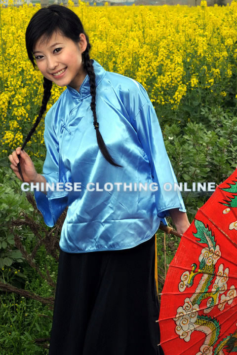 3/4-sleeve Mandarin Blouse (CM)