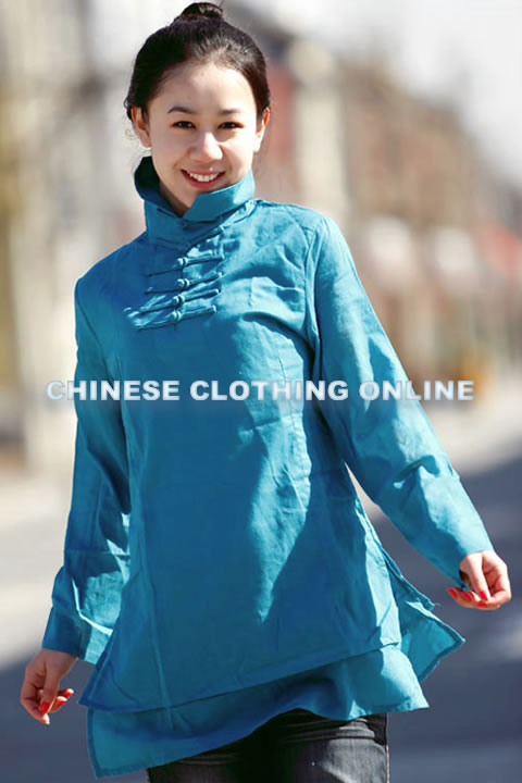 Long-sleeve Mandarin Blouse (CM)