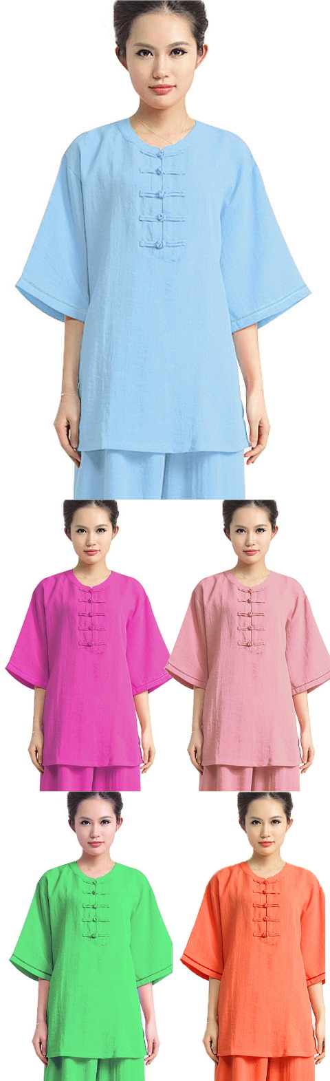 Ethnic Elbow-sleeve Round Neckline Pullover (CM)