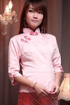 3/4-sleeve Mandarin Blouse (CM)