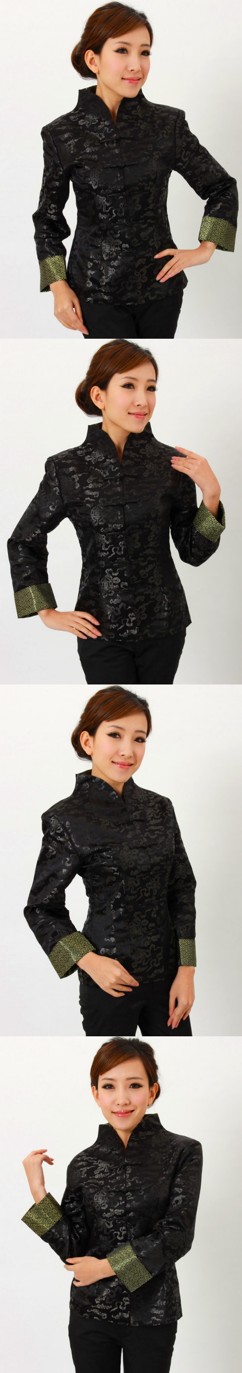 Mandarin V-Collar Embroidery Chinese Jacket (CM)