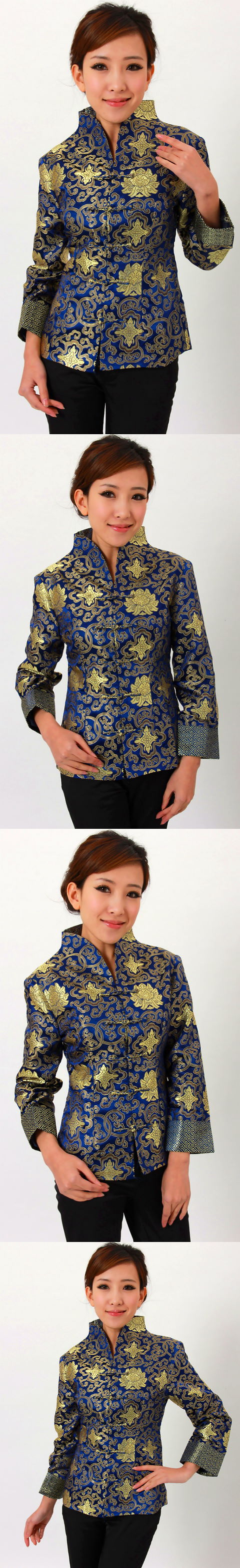 Mandarin V-Collar Embroidery Chinese Jacket (CM)