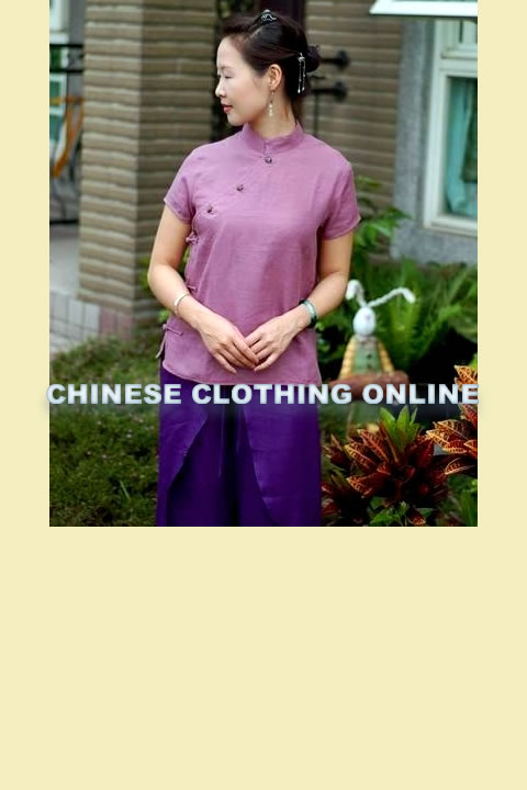 Short-sleeve Mandarin Blouse (CM)