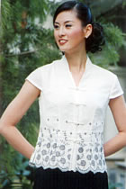 Cup-sleeve Mandarin Blouse (CM)