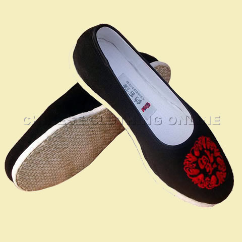 Embroidery Shoes - Blessing Icon (Black)