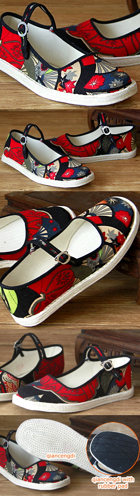 Handmade Qiancengdi Cloth Shoes w/ Strap