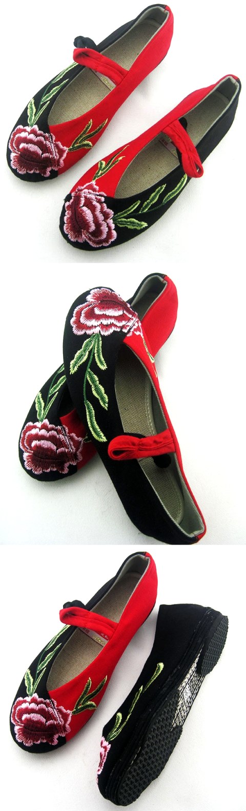 Chinese Ethnic Shoes w/ Embroidery and Frog (RM)