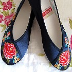 Mudan Peony Embroidery Shoes (Multicolor)