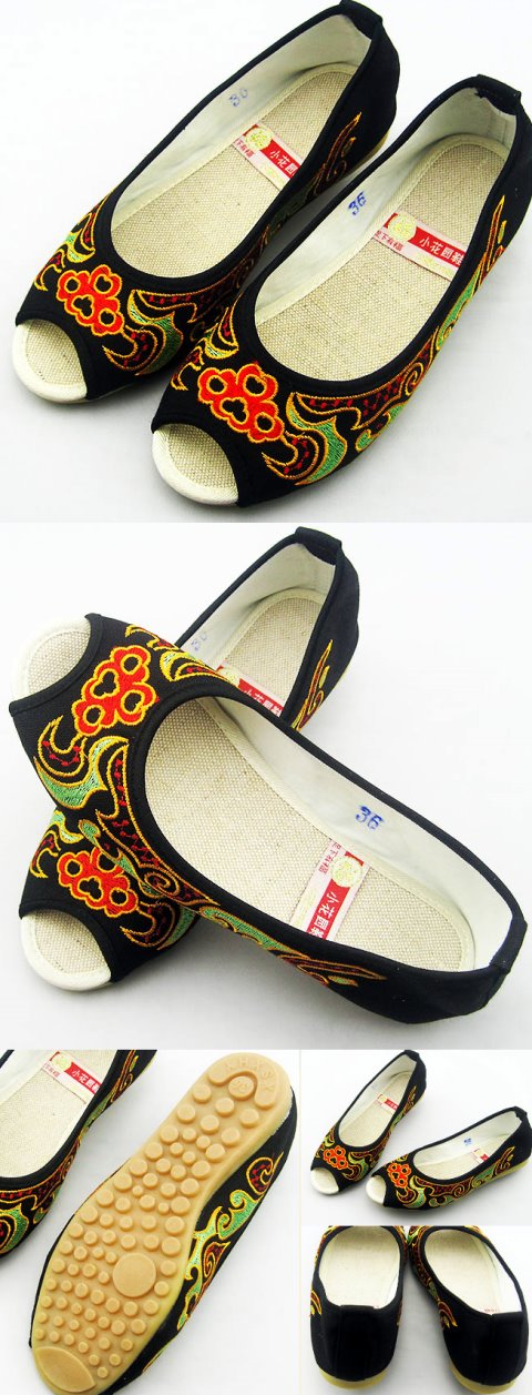 Chinese Ethnic Embroidery Fish Head Shoes (RM)