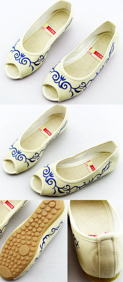 Chinese Ethnic Embroidery Fish Head Shoes (RM)