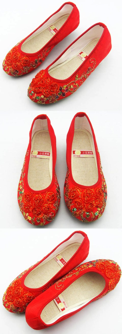 Mid Heel Chinese Ethnic Shoes