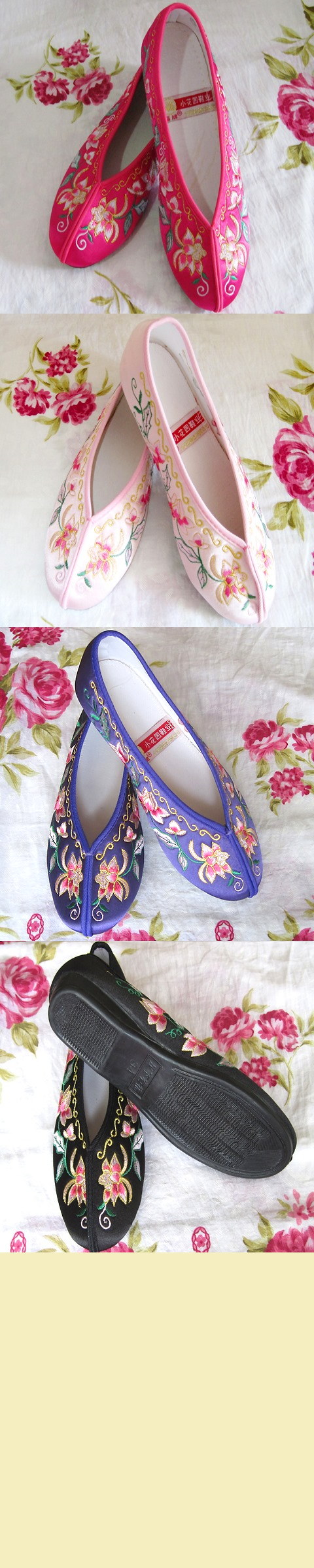 Lotus Gege Embroidery Shoes (Multicolor)