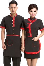 Mandarin Style Restaurant Uniform-Top (Black)