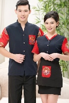 Mandarin Style Restaurant Uniform-Top (Black)