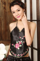 Floral Embroidery Halter Top (RM)