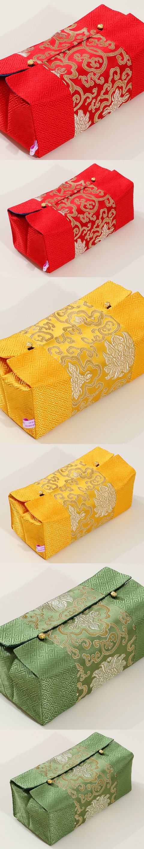 中式民族風刺繡紙巾盒套
