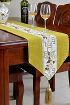 Chinese Ethnic Embroidery Linen Cotton Table Runner (RM)