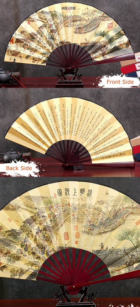 Tradition Painted Folding Fan