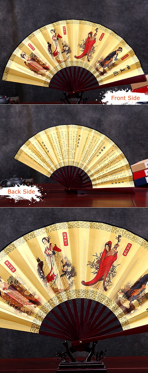 Tradition Painted Folding Fan