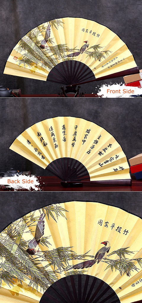 Tradition Painted Folding Fan