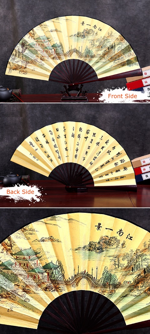 Tradition Painted Folding Fan