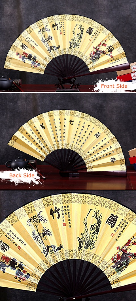 Tradition Painted Folding Fan