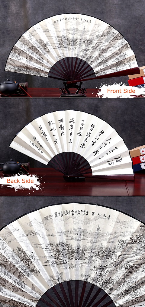 Tradition Painted Folding Fan